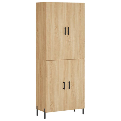 vidaXL Highboard Sonoma Oak 69.5x34x180 cm Engineered Wood