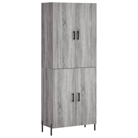 vidaXL Highboard Grey Sonoma 69.5x34x180 cm Engineered Wood