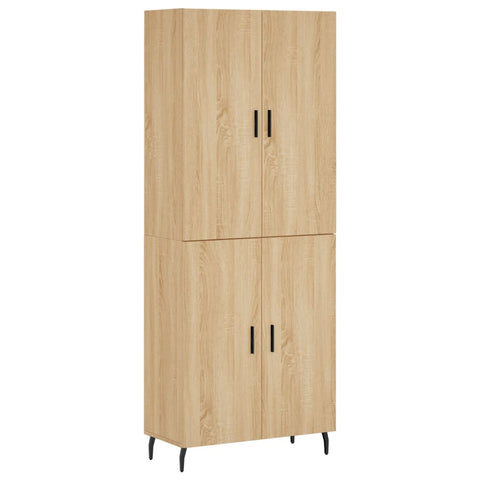 vidaXL Highboard Sonoma Oak 69.5x34x180 cm Engineered Wood