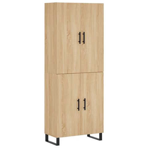vidaXL Highboard Sonoma Oak 69.5x34x180 cm Engineered Wood