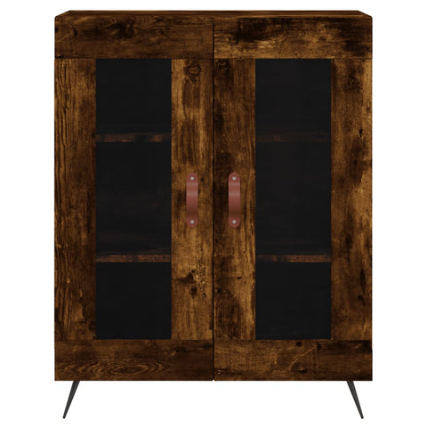 vidaXL Highboard Smoked Oak 69.5x34x180 cm Engineered Wood