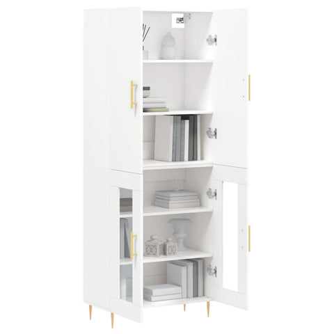 vidaXL Highboard White 69.5x34x180 cm Engineered Wood