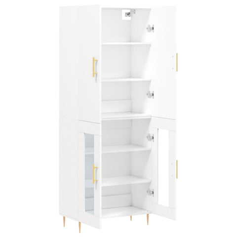 vidaXL Highboard White 69.5x34x180 cm Engineered Wood