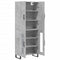 vidaXL Highboard Concrete Grey 69.5x34x180 cm Engineered Wood