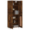 vidaXL Highboard Smoked Oak 69.5x34x180 cm Engineered Wood