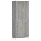 vidaXL Highboard Grey Sonoma 69.5x34x180 cm Engineered Wood