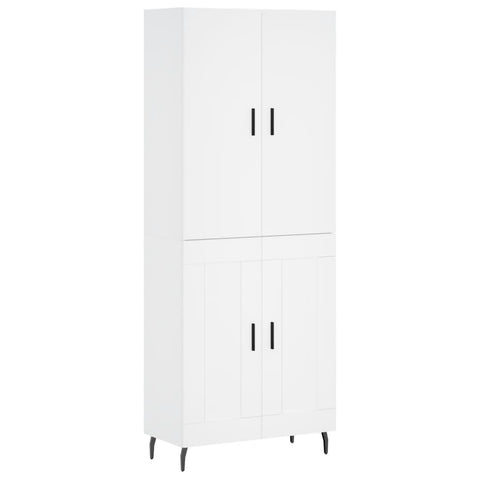 vidaXL Highboard White 69.5x34x180 cm Engineered Wood