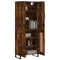 vidaXL Highboard Smoked Oak 69.5x34x180 cm Engineered Wood