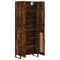 vidaXL Highboard Smoked Oak 69.5x34x180 cm Engineered Wood