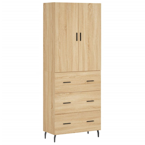 vidaXL Highboard Sonoma Oak 69.5x34x180 cm Engineered Wood