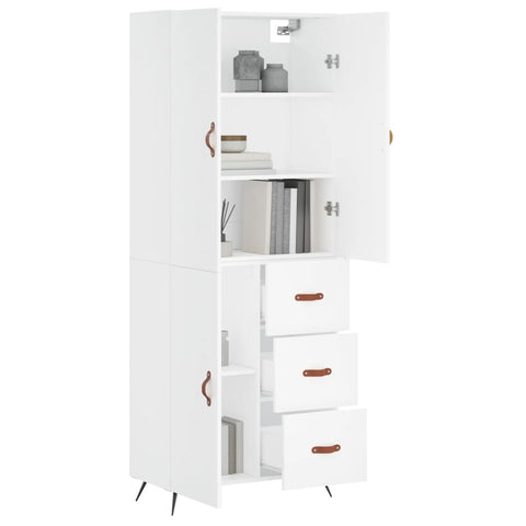 vidaXL Highboard White 69.5x34x180 cm Engineered Wood