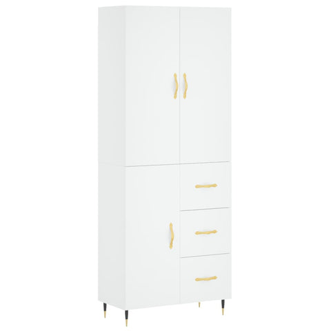 vidaXL Highboard White 69.5x34x180 cm Engineered Wood
