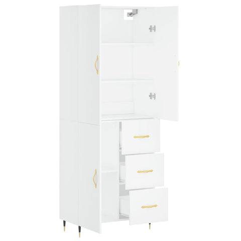 vidaXL Highboard White 69.5x34x180 cm Engineered Wood