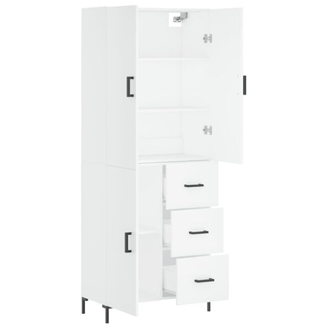 vidaXL Highboard White 69.5x34x180 cm Engineered Wood
