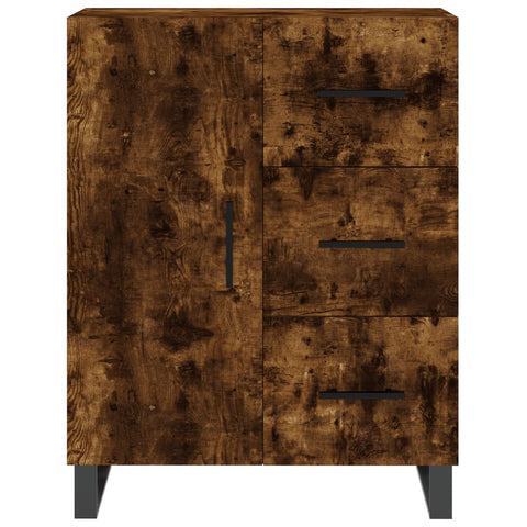 vidaXL Highboard Smoked Oak 69.5x34x180 cm Engineered Wood