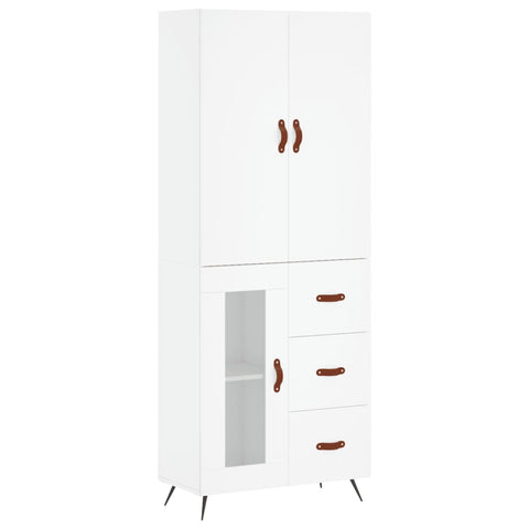 vidaXL Highboard White 69.5x34x180 cm Engineered Wood