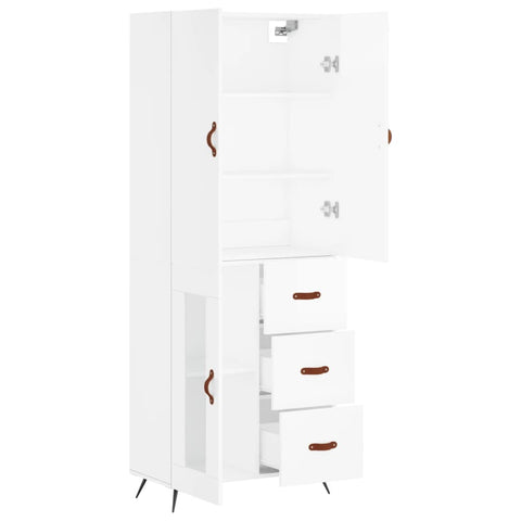 vidaXL Highboard White 69.5x34x180 cm Engineered Wood