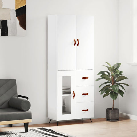 vidaXL Highboard White 69.5x34x180 cm Engineered Wood