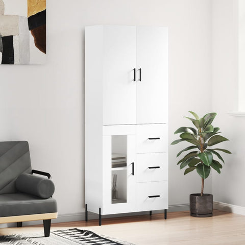 vidaXL Highboard White 69.5x34x180 cm Engineered Wood