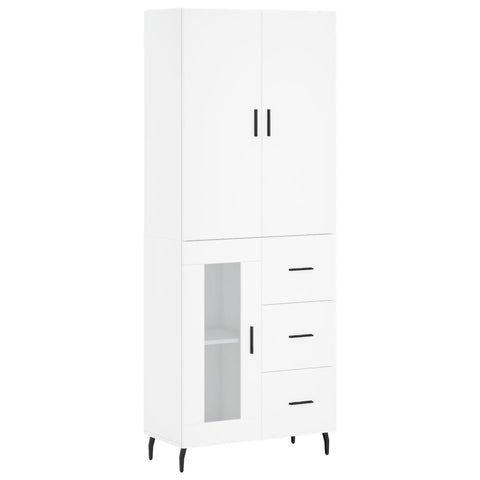 vidaXL Highboard White 69.5x34x180 cm Engineered Wood