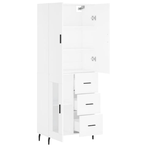 vidaXL Highboard White 69.5x34x180 cm Engineered Wood