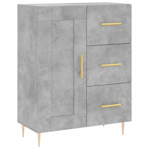 vidaXL Highboard Concrete Grey 69.5x34x180 cm Engineered Wood