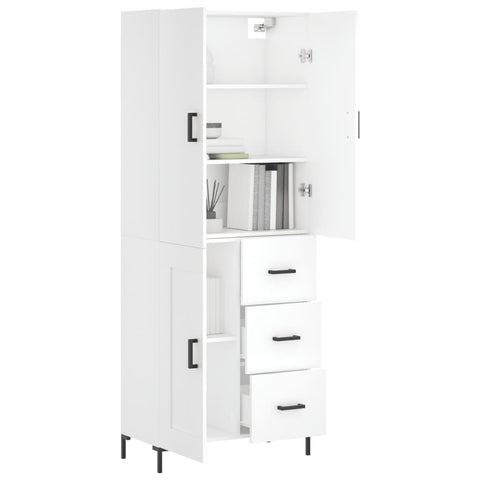vidaXL Highboard White 69.5x34x180 cm Engineered Wood