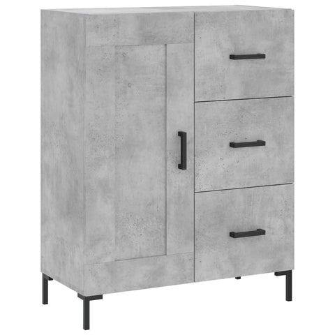 vidaXL Highboard Concrete Grey 69.5x34x180 cm Engineered Wood