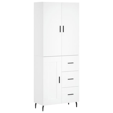 vidaXL Highboard White 69.5x34x180 cm Engineered Wood