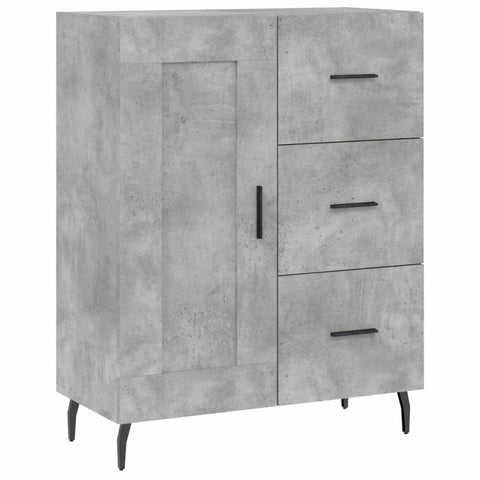vidaXL Highboard Concrete Grey 69.5x34x180 cm Engineered Wood