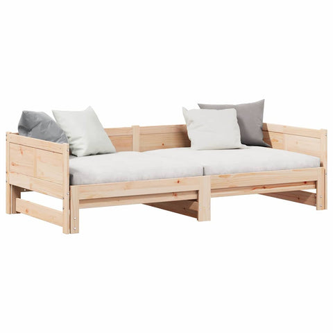 vidaXL Pull-out Day Bed Brown 180 x 200 cm Solid pine wood