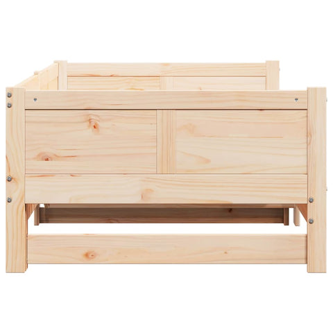 vidaXL Pull-out Day Bed Brown 180 x 200 cm Solid pine wood