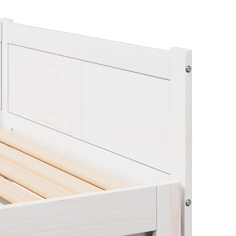 vidaXL Pull-out Day Bed White 180 x 200 cm Solid pine wood