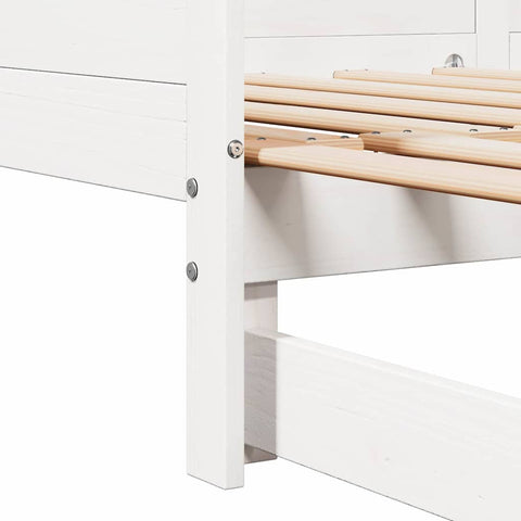 vidaXL Pull-out Day Bed White 180 x 200 cm Solid pine wood