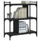 vidaXL Bookcase 3-Tier Black 76x32x88 cm Engineered Wood