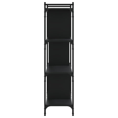 vidaXL Bookcase 4-Tier Black 76x32x123 cm Engineered Wood