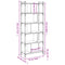 vidaXL Bookcase 6-Tier Smoked Oak 76x32x192 cm Engineered Wood