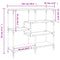 vidaXL Console Table Grey Sonoma 103x32x95 cm Engineered Wood