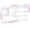 vidaXL Console Table Grey Sonoma 160x32x95 cm Engineered Wood