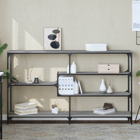 vidaXL Console Table Grey Sonoma 160x32x95 cm Engineered Wood