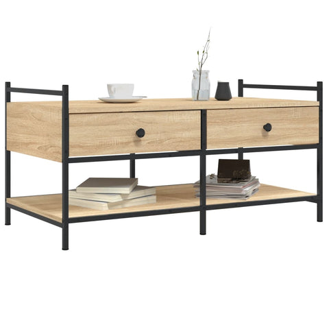 vidaXL Coffee Table Sonoma Oak 99x50x50 cm Engineered Wood