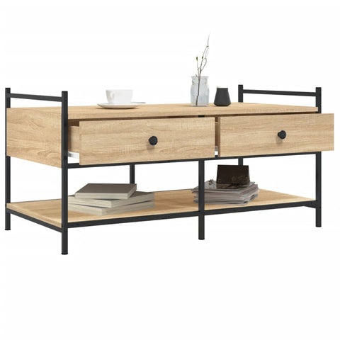 vidaXL Coffee Table Sonoma Oak 99x50x50 cm Engineered Wood