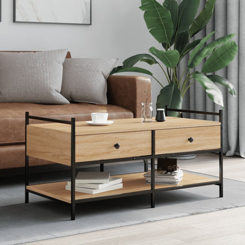 vidaXL Coffee Table Sonoma Oak 99x50x50 cm Engineered Wood