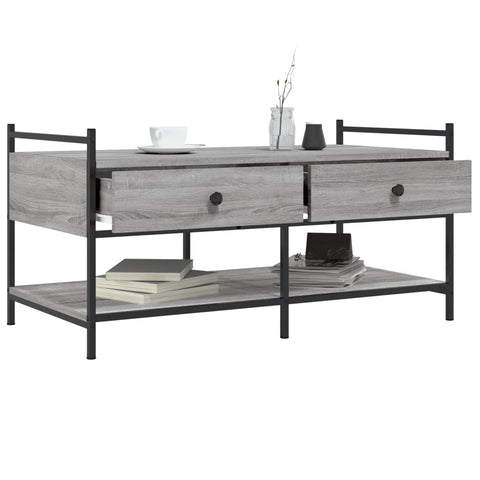 vidaXL Coffee Table Grey Sonoma 99x50x50 cm Engineered Wood