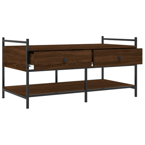 vidaXL Coffee Table Brown Oak 99x50x50 cm Engineered Wood