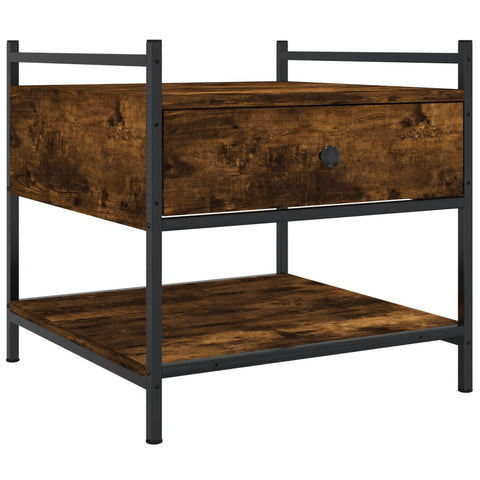 vidaXL Coffee Table Smoked Oak 50x50x50 cm Engineered Wood