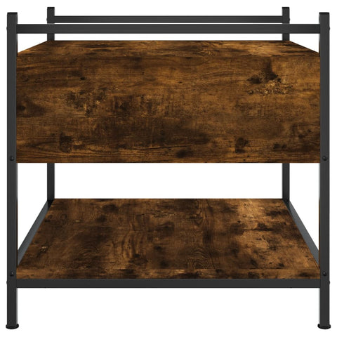 vidaXL Coffee Table Smoked Oak 50x50x50 cm Engineered Wood