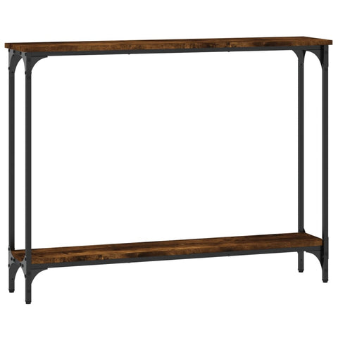 vidaXL Console Table Smoked Oak 100x22.5x75 cm Engineered Wood