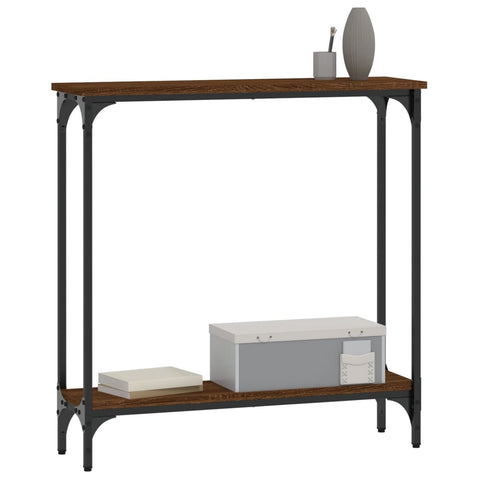 vidaXL Console Table Brown Oak 75x22.5x75 cm Engineered Wood