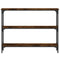 vidaXL Console Table Smoked Oak 100x22.5x75 cm Engineered Wood